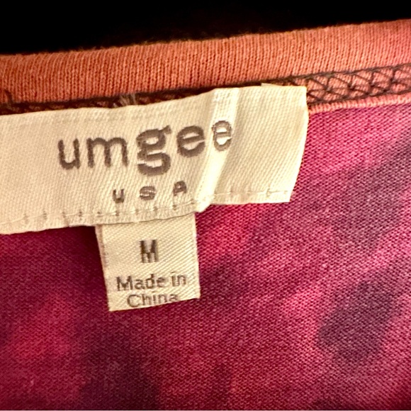 Umgee Tie Dyed Sweatshirt with Puffed Sleeves Size Medium - Picture 2 of 8